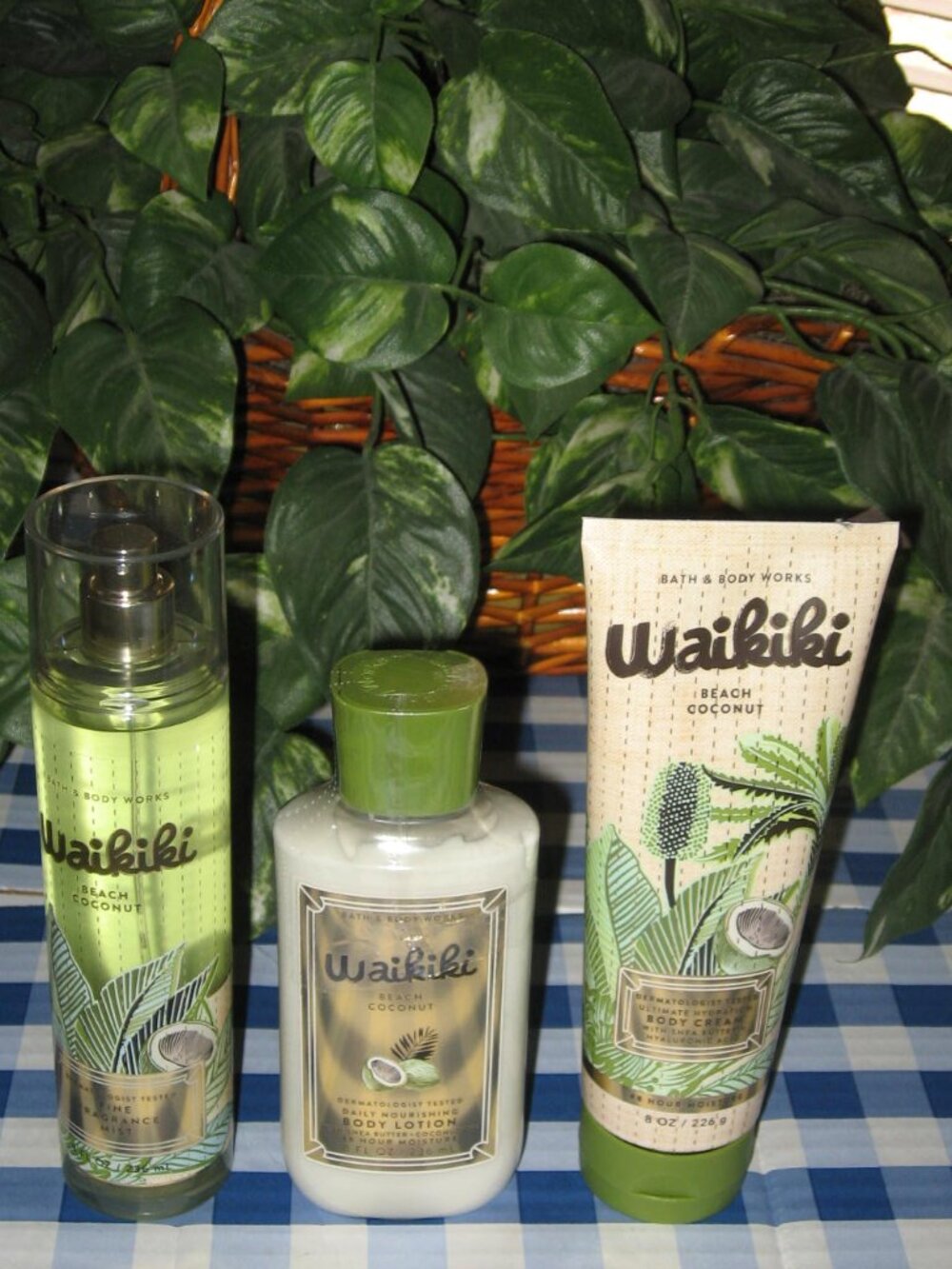 BBW Waikiki Beach Coconut Body Lotion Fragrance Mist Body Cream Lot of 3